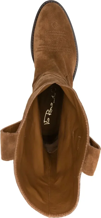 Logo-Plaque Suede Boots - Image 4