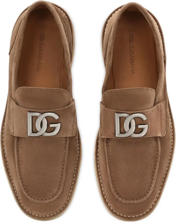 Logo-Plaque Suede Loafers - Image 4
