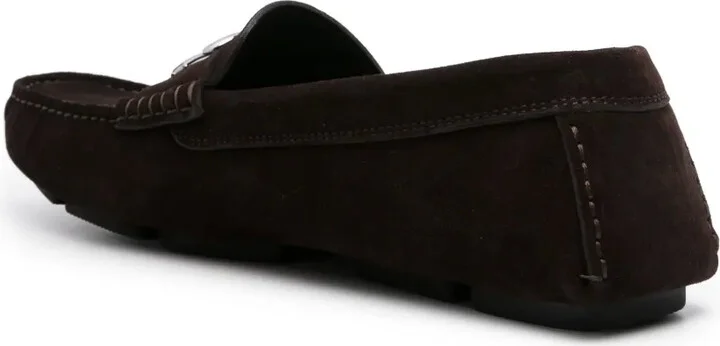 Logo-Plaque Suede Loafers - Image 3