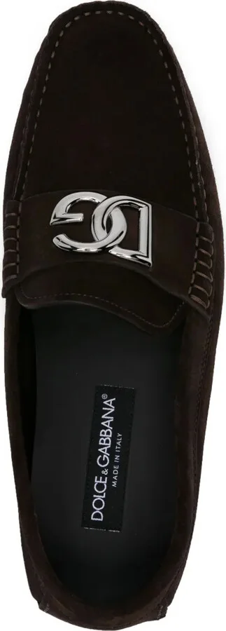 Logo-Plaque Suede Loafers - Image 4