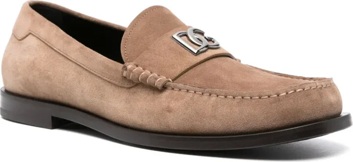 Logo-Plaque Suede Loafers - Image 2
