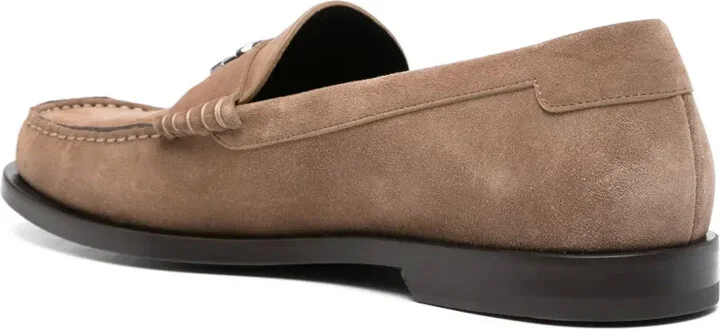 Logo-Plaque Suede Loafers - Image 3