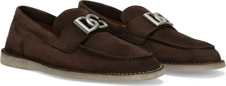 Logo-Plaque Suede Loafers - Image 2