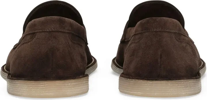 Logo-Plaque Suede Loafers - Image 3