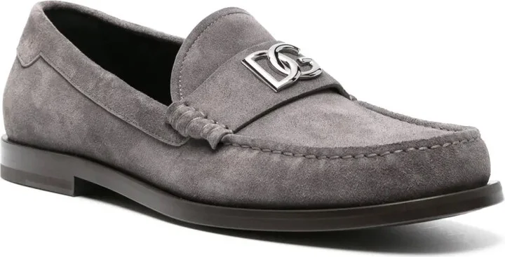 Logo-Plaque Suede Loafers - Image 2