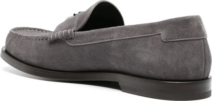 Logo-Plaque Suede Loafers - Image 3