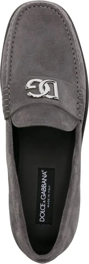 Logo-Plaque Suede Loafers - Image 4