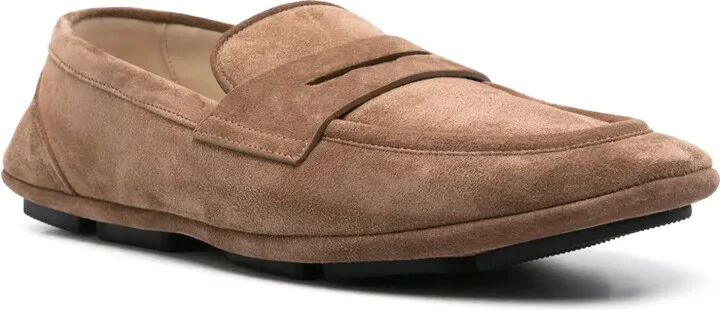 Logo-Plaque Suede Loafers - Image 2