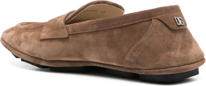 Logo-Plaque Suede Loafers - Image 3
