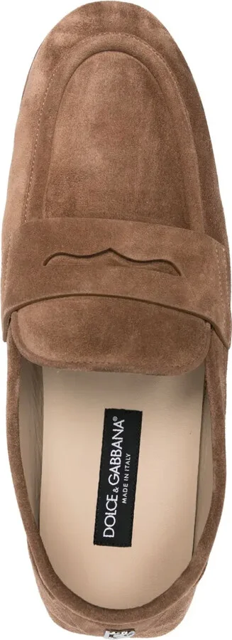 Logo-Plaque Suede Loafers - Image 4