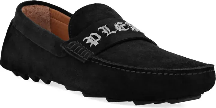 Logo-Plaque Suede Loafers - Image 2