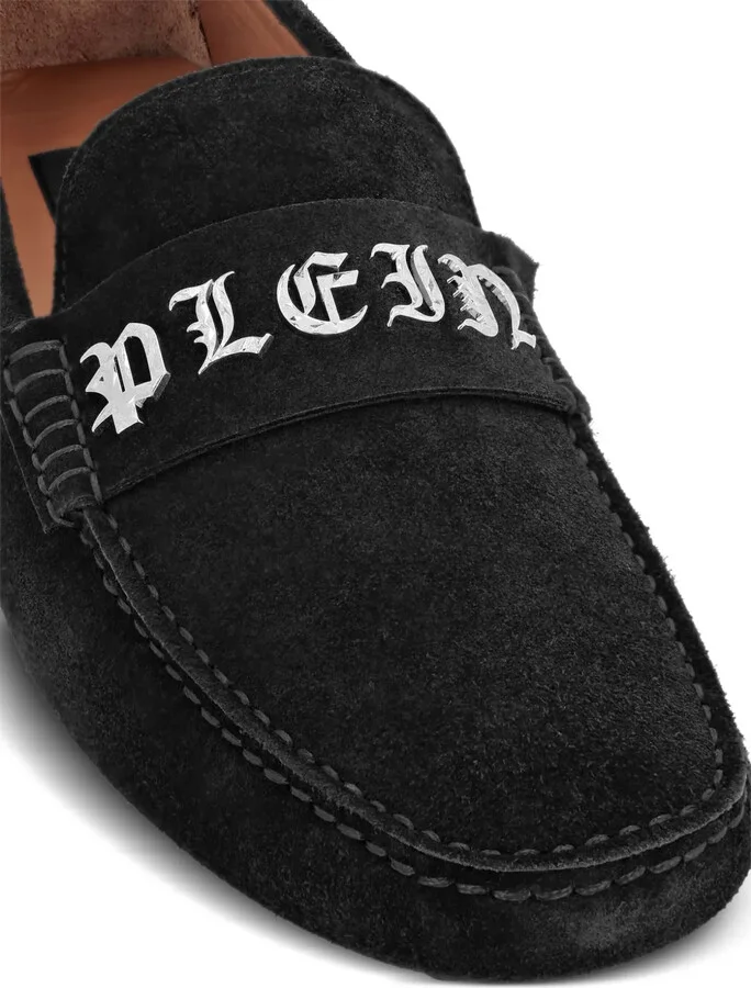 Logo-Plaque Suede Loafers - Image 3