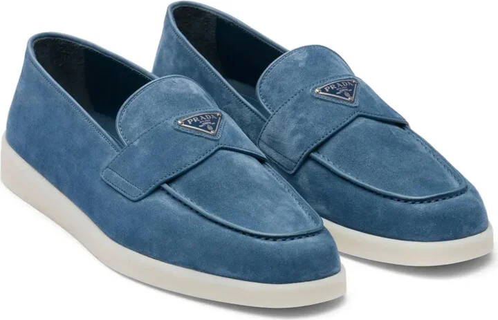 Logo-Plaque Suede Loafers - Image 2