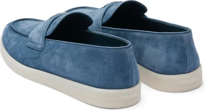 Logo-Plaque Suede Loafers - Image 3