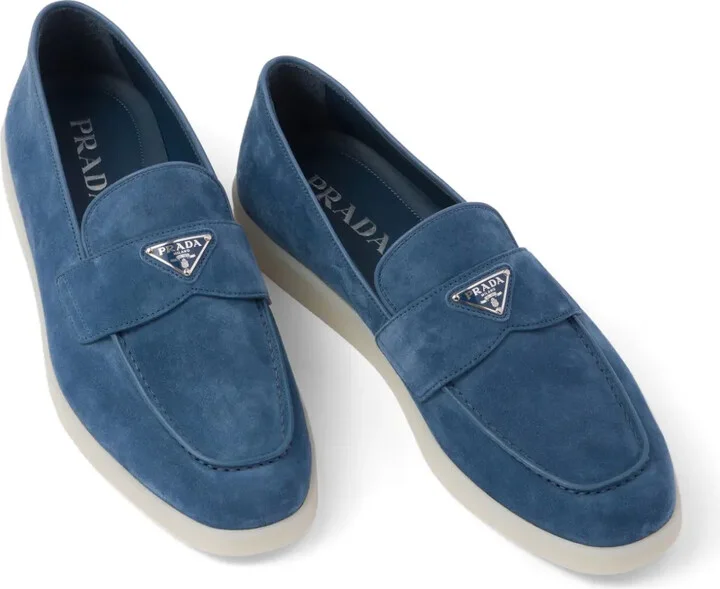Logo-Plaque Suede Loafers - Image 4