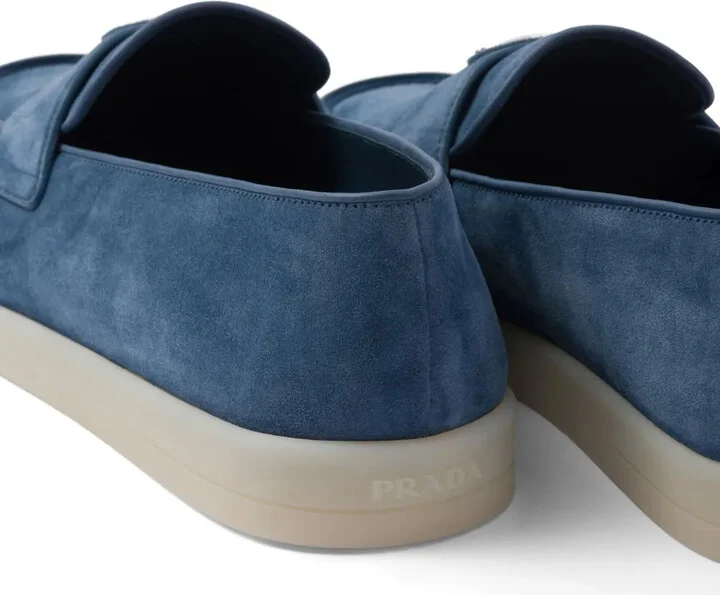 Logo-Plaque Suede Loafers - Image 5