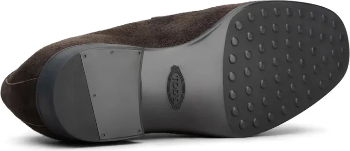 Logo-Plaque Suede Loafers - Image 4