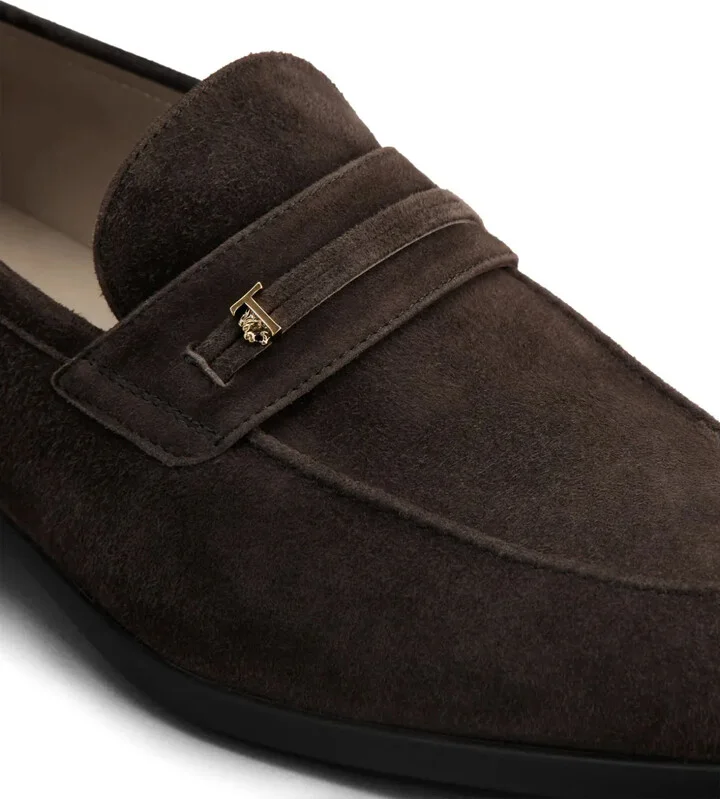 Logo-Plaque Suede Loafers - Image 5