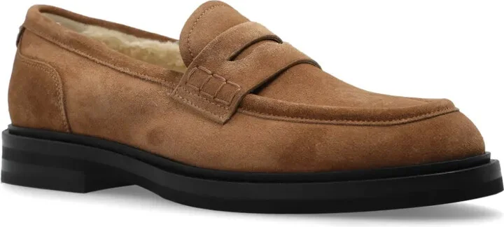 Logo-Plaque Suede Loafers - Image 4