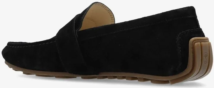 Logo Plaque Suede Loafers - Image 2