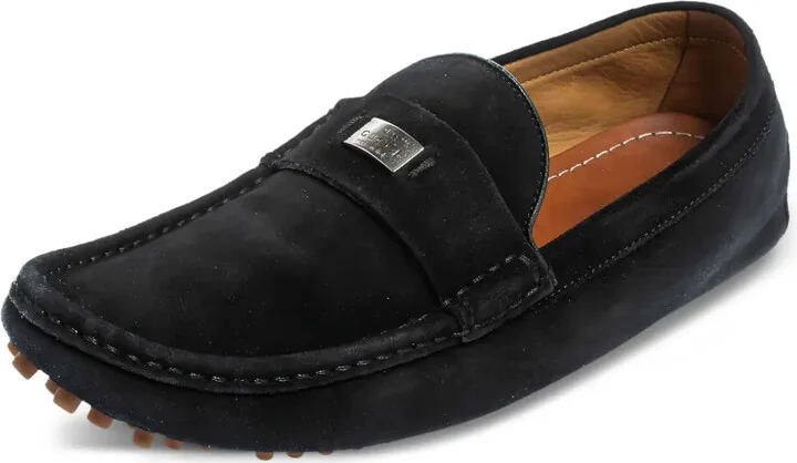 Logo-Plaque Suede Loafers - Image 2