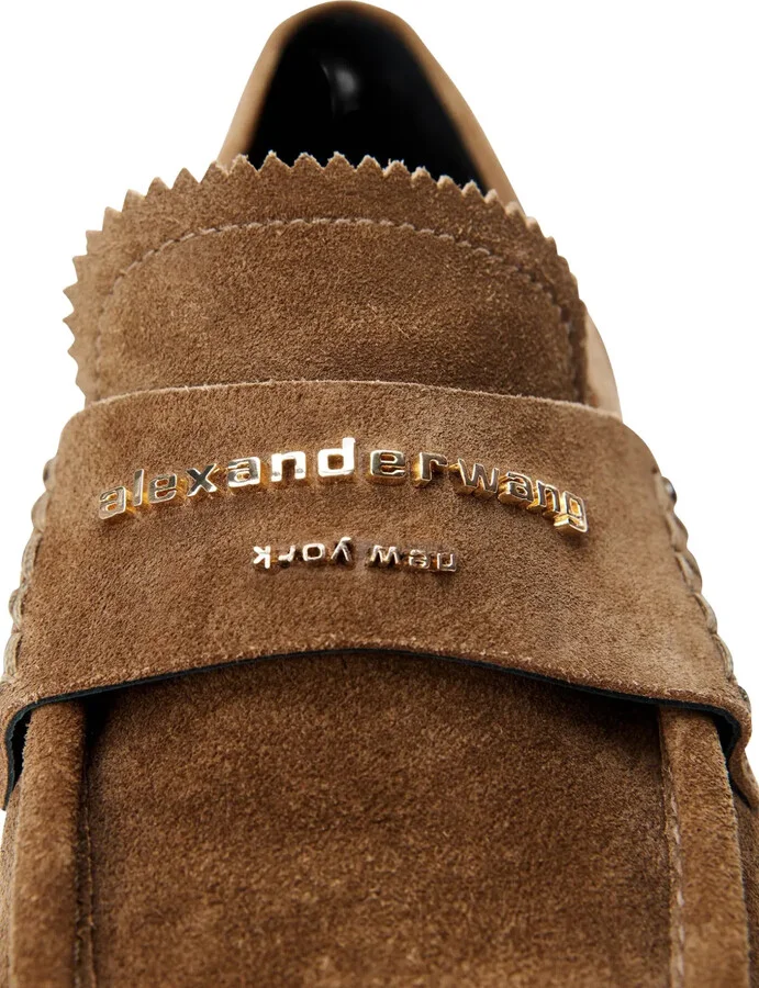 Logo-Plaque Suede Loafers - Image 5