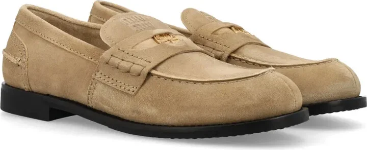 Logo-Plaque Suede Loafers - Image 2