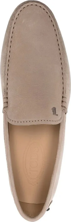 Logo-Plaque Suede Loafers - Image 4