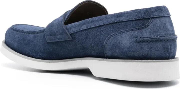 Logo-Plaque Suede Loafers - Image 3