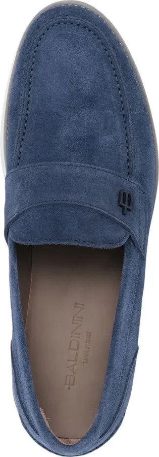 Logo-Plaque Suede Loafers - Image 4