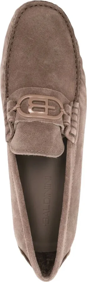 Logo-Plaque Suede Loafers - Image 4