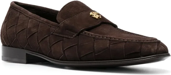 Logo-Plaque Suede Loafers - Image 2