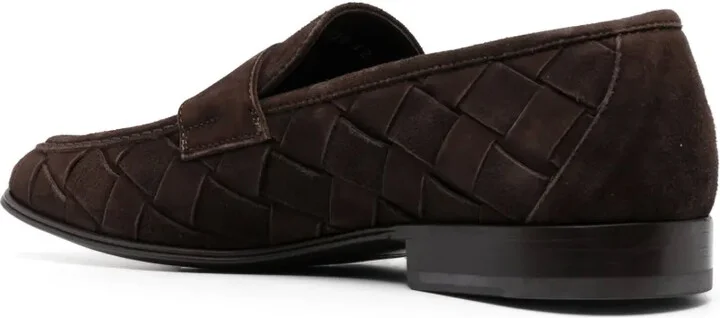 Logo-Plaque Suede Loafers - Image 3