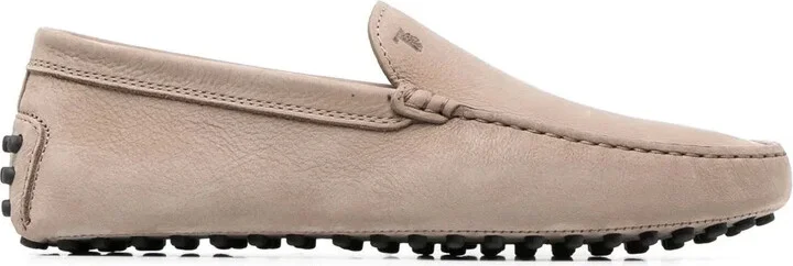 Logo-Plaque Suede Loafers