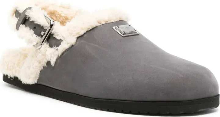 Logo-Plaque Suede Mules - Image 2