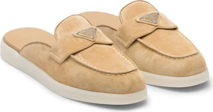 Logo-Plaque Suede Mules - Image 2