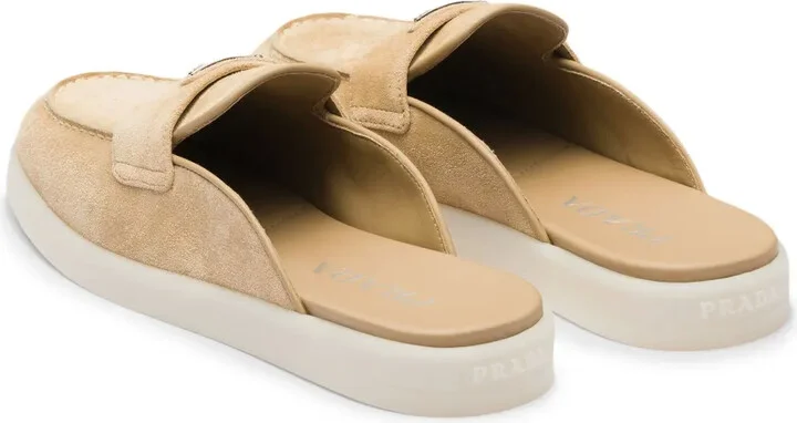 Logo-Plaque Suede Mules - Image 3