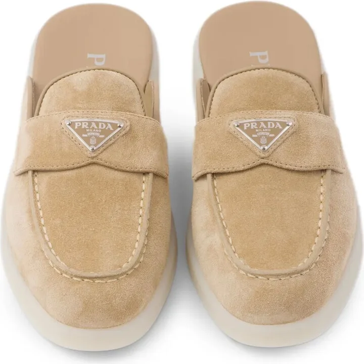 Logo-Plaque Suede Mules - Image 4