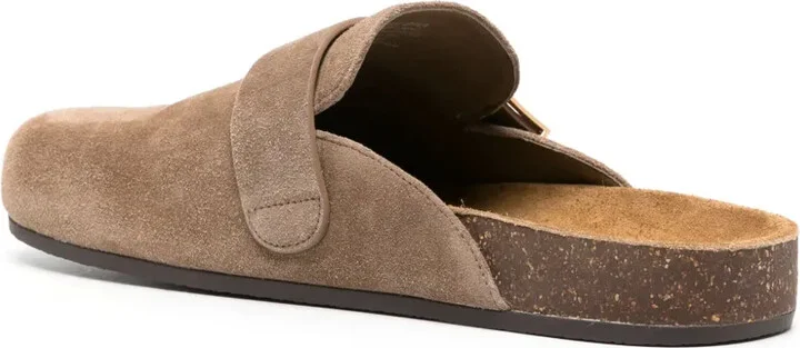 Logo-Plaque Suede Mules - Image 3