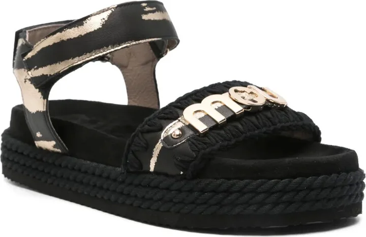 Logo-Plaque Suede Sandals - Image 2