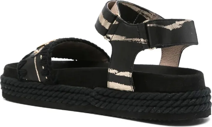 Logo-Plaque Suede Sandals - Image 3