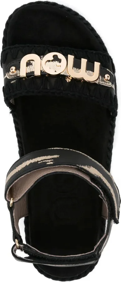 Logo-Plaque Suede Sandals - Image 4