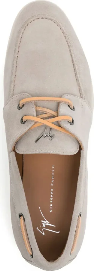 Logo-Plaque Suede Shoes - Image 4