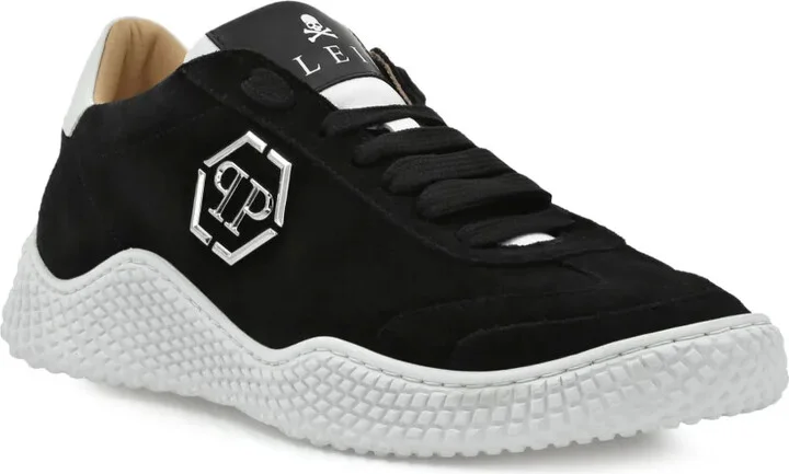 Logo-Plaque Suede Sneakers - Image 2