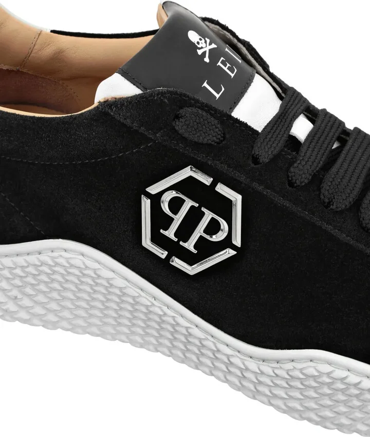 Logo-Plaque Suede Sneakers - Image 4