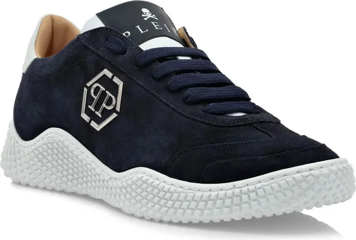 Logo-Plaque Suede Sneakers - Image 2