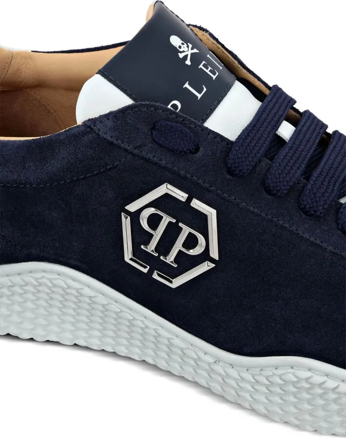 Logo-Plaque Suede Sneakers - Image 4