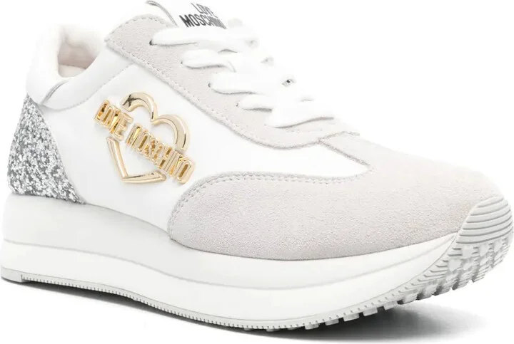 Logo-Plaque Suede Sneakers - Image 2