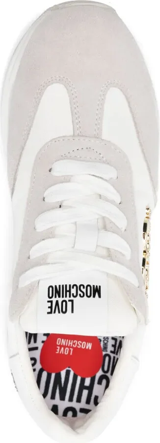 Logo-Plaque Suede Sneakers - Image 4