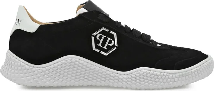 Logo-Plaque Suede Sneakers